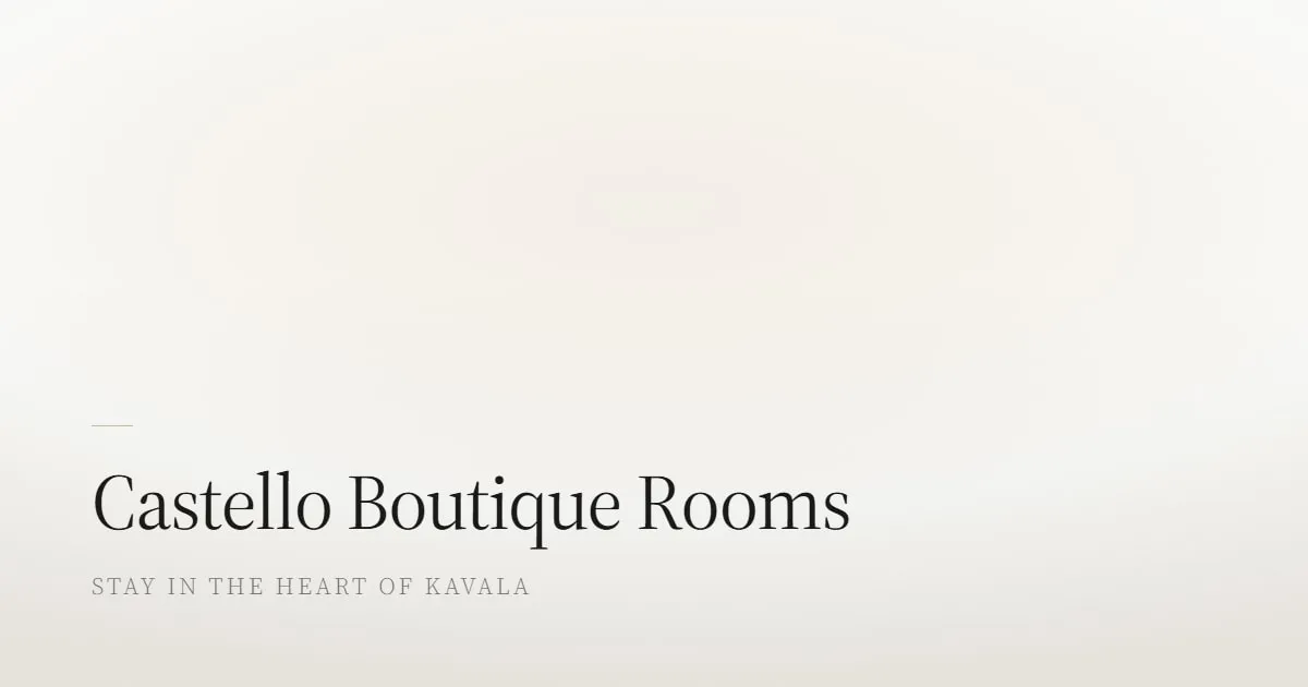 Castello Boutique Rooms – Hotel in Kavala, Kavala